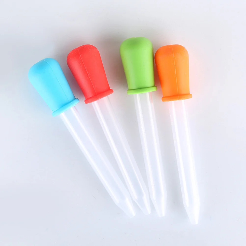 12 Pcs Children's Laboratory Pipette for Creativity Drop Account 5ml Liquid Droppers Plastic Straws Baby Medicine Feeder