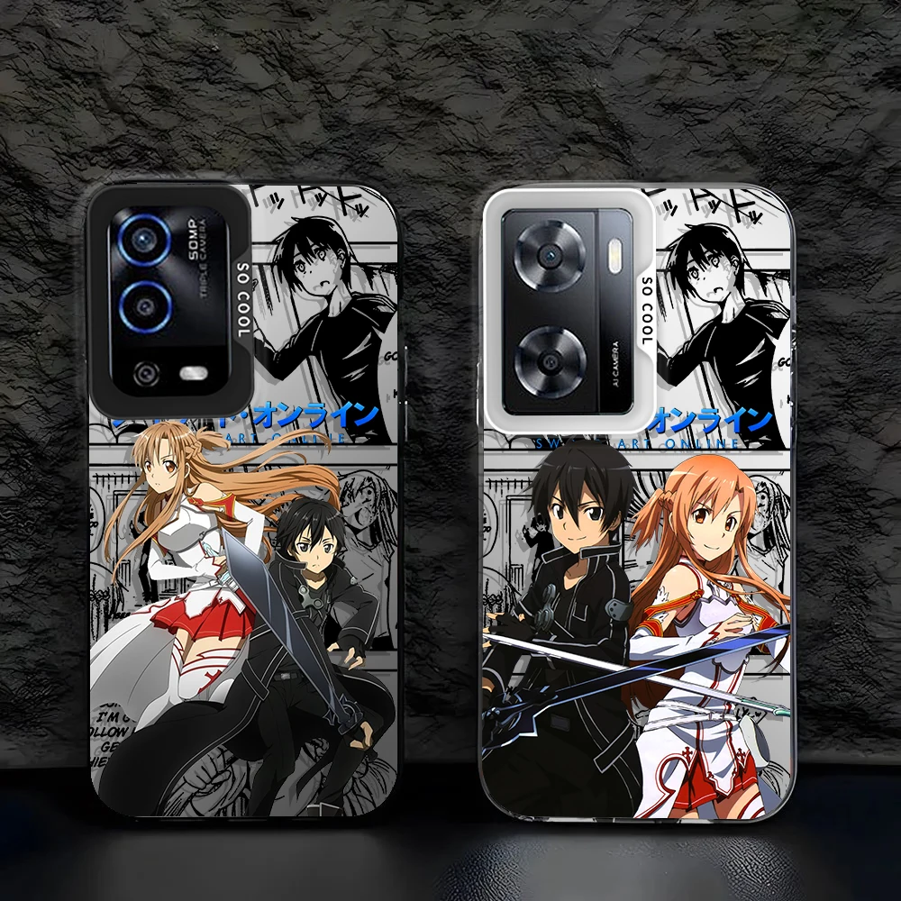 

Sword Art Online SAO Kirigaya For OPPO Realme C21 C15 9i C55 C53 C35 C33 C31 C21Y 11Pro 5G Fashion Colorful Silver Phone Case