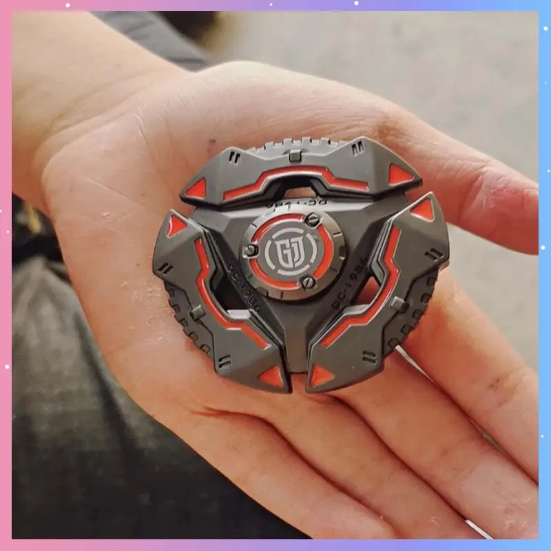 Leuchtender Fidget Spinner aus Legierung, Stressabbau-Gyro-Spielzeug, ADHS- und Angstlinderungswerkzeug, Entspannungs-Fingerspinner für Erwachsene, Geschenk