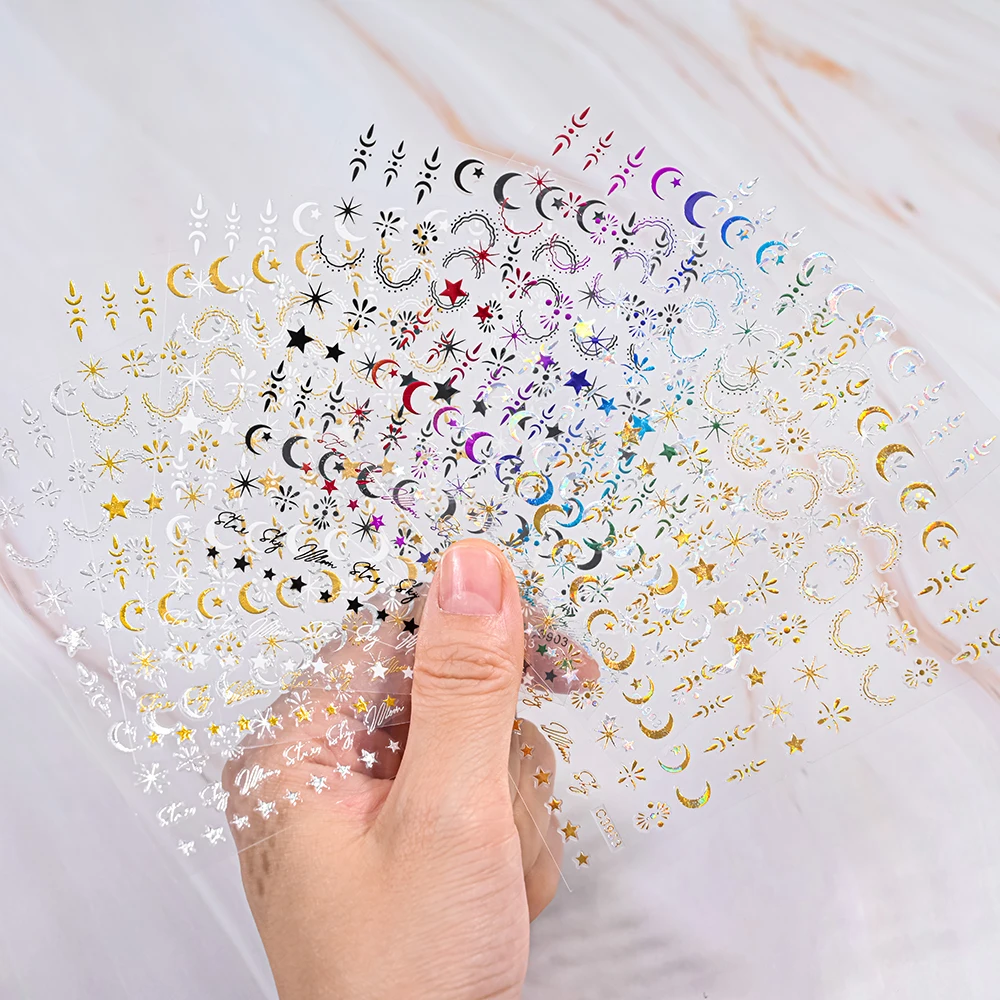 1Pc Gold Sliver Laser Engelenvleugels Nail Art Sticker 3D DIY Vlinder Vleugel Zelfklevende Sliders Manicure Decoratie Tips decals