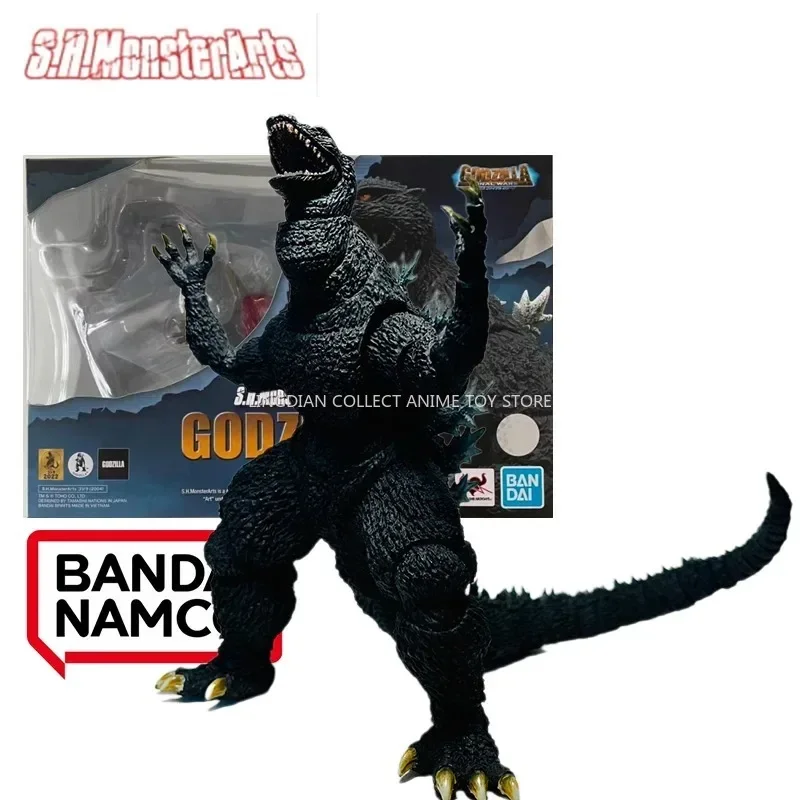 In Stock Bandai Original Box SHF S.H.MonsterArts GODZILLA 2004 Anime Action Figure PVC 16cm Model Kit Toy Gift for Children Boy.