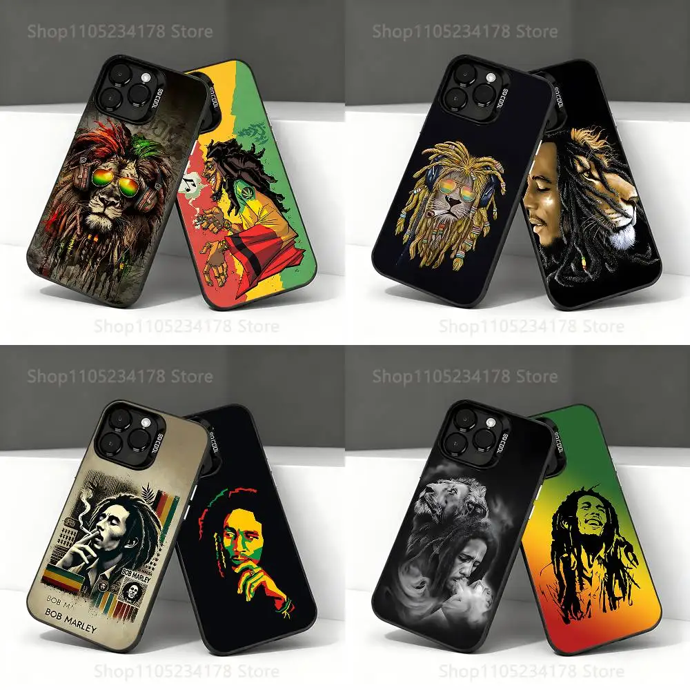 

Lion Bob M-Marley Rasta Phone Case For iPhone 17,16,15,14,13,12,11,Pro,Max,Plus,E,Air,Mini Black Tpu IMD Cover
