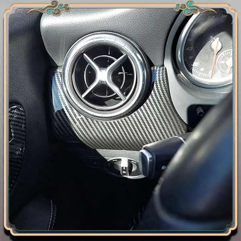 

Надежная наклейка на вентиляционную панель кондиционера с левым рулем для Mercedes Benz A W176 CLA C117 GLA X156 13-19, матовый карбоновый узор