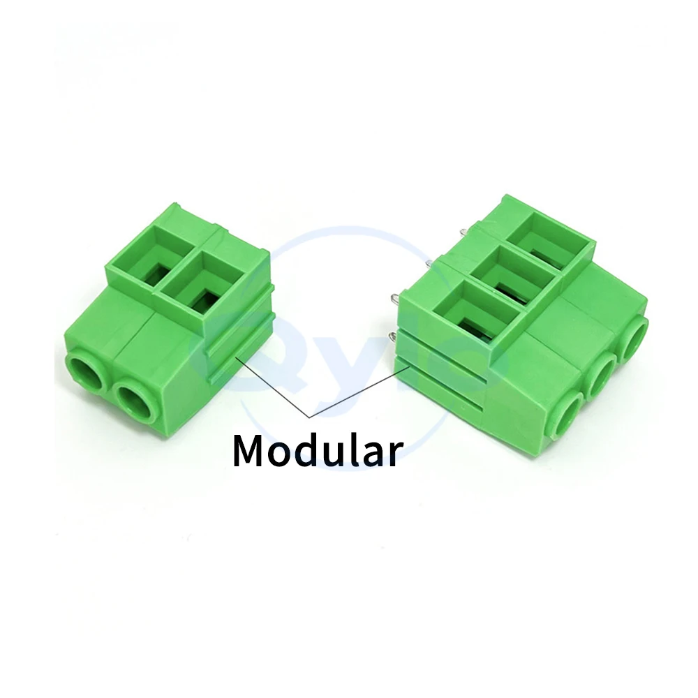 (1 pcs) KF 136HT - 12.7MM Screw-Type Green High-Current PCB Terminal Copper 65A High-Power Stackable 1P~10P 136 12.7 Pitch