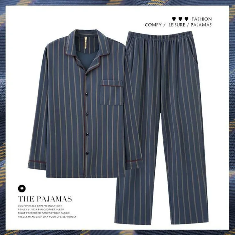 

❄️ Новые осенне-зимние мужские повседневные пижамы ✨ Комплект домашней одежды из 2 предметов