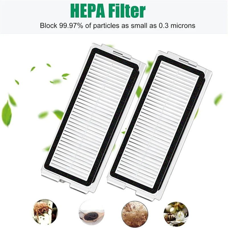 B25B Replacement Parts Set- Main Side Brush, Dust Bag, Hepa Filter, Mop Cloth(33PCS) For JONR P20 PRO/T5 Pro Robot Vacuum Cleane