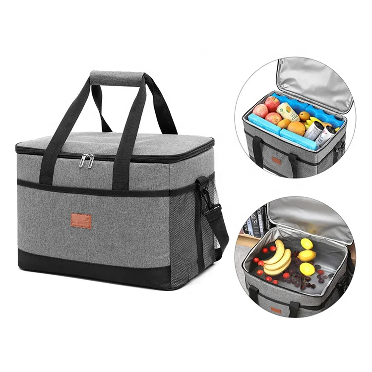 Food Delivery Thermal Cooler Bags, Large Capacity, Insulated Picnic Bag with Straps, Outdoor Camping Bag, Wholesale