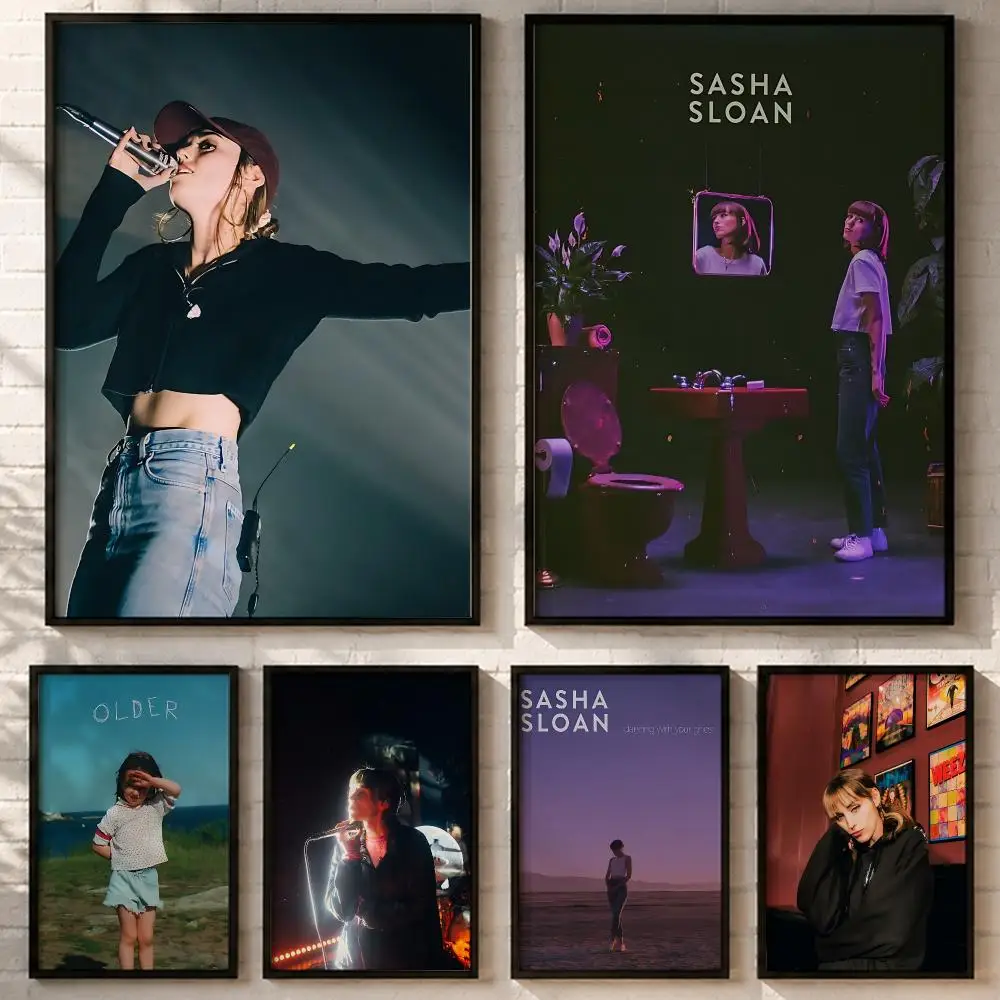 Singer Sasha Sloan Poster HD poster wall art self-stick no-residue for home cafe office great gift