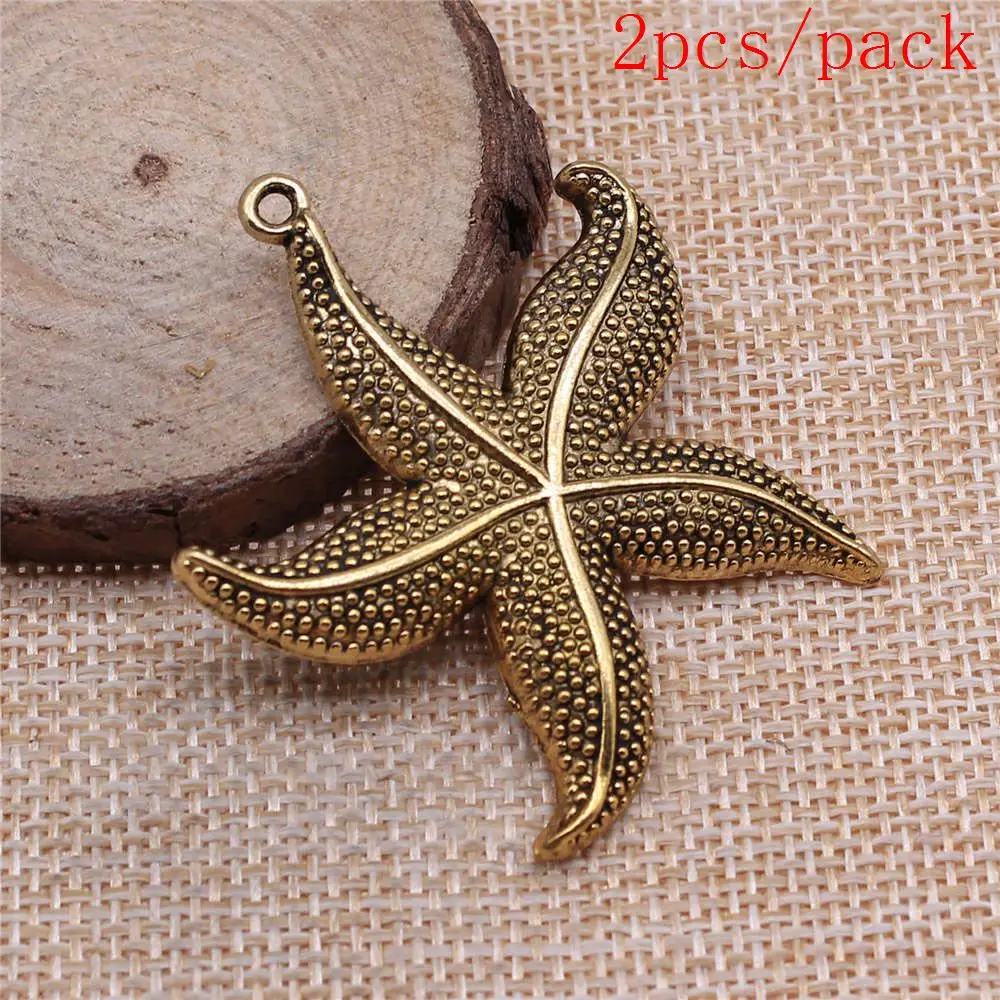 Big Starfish Charms For Jewelry Making DIY Pendants For Gift Bulk