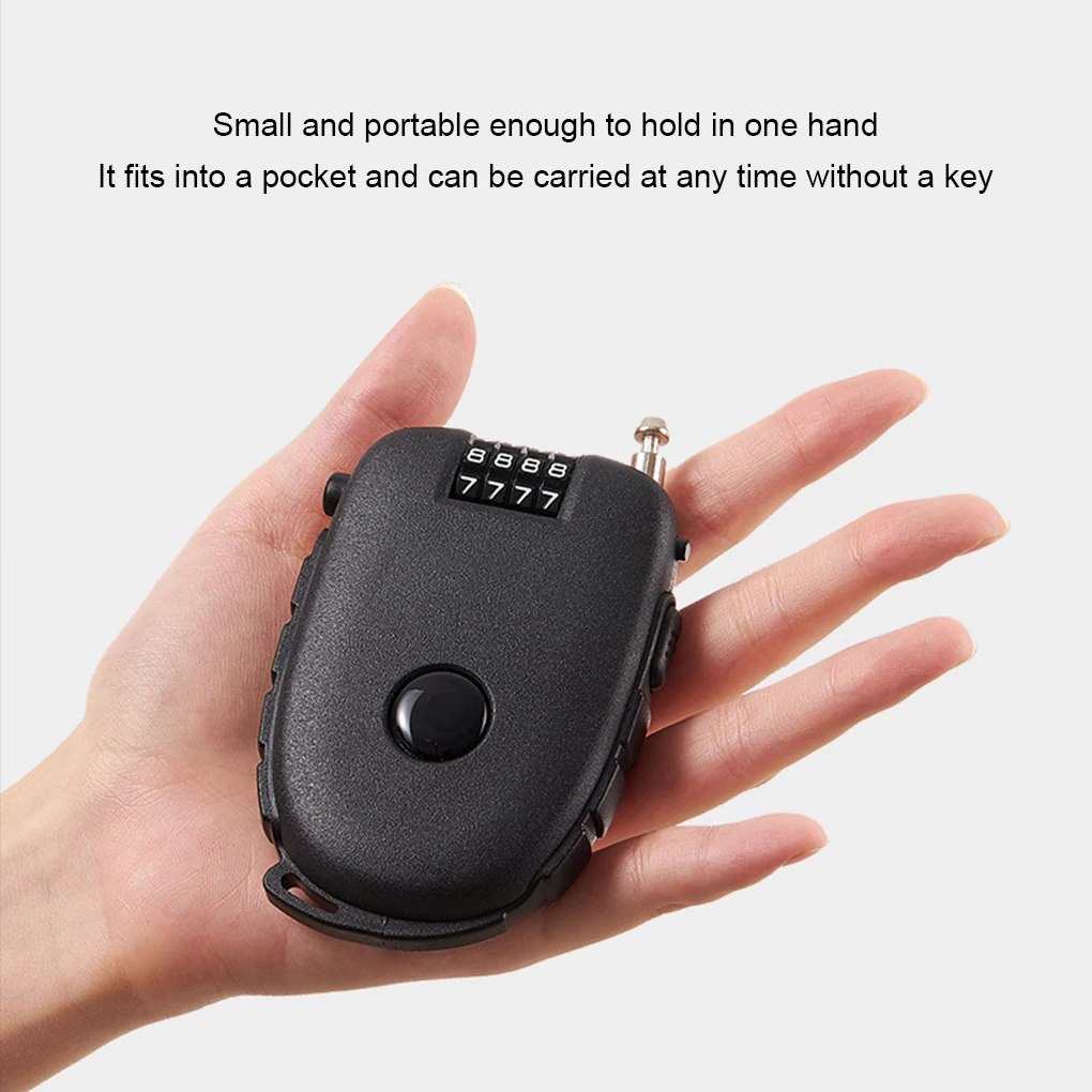 1PCS/2PCS Motorcycle Helmet Suitcase Cable Lock Combination Lock Helmet Lock 4 Lock Helmet Lock Durable Safe