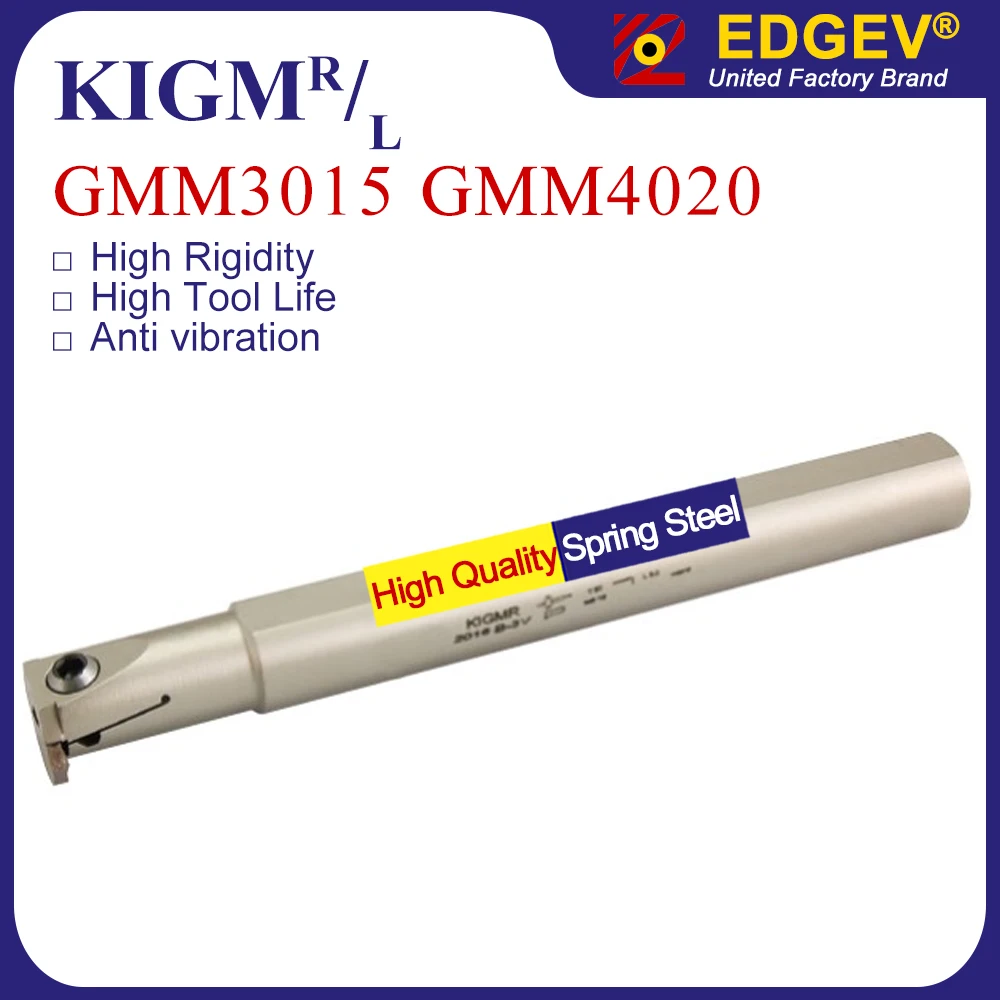GMM3015 GMM4020 Держатель инструмента KIGMR1716 KIGMR2016 KIGMR2520 Резак с внутренней канавкой Токарный станок по металлу Вставки для обработки канавок Инструментальная планка