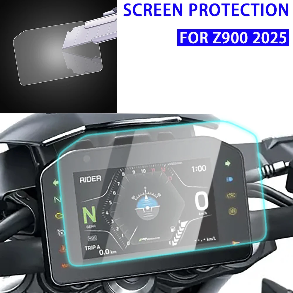 Z900 Motorcycle Instrument Film Protector For Kawasaki Z 900 2025 Speedometer Guard Scratch Cluster Dashboard Screen Protection