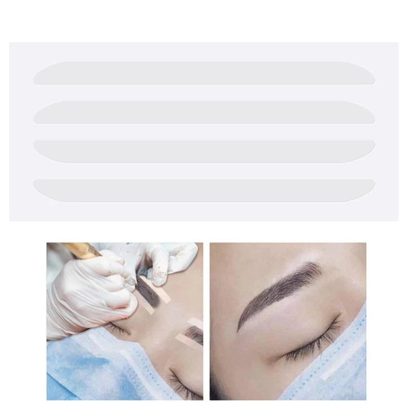 5 أزواج من ملصقات استنسل لتشكيل الحواجب Microblading للاستعمال مرة واحدة دليل رسم الحاجب قالب مساعد ملحقات أدوات المكياج