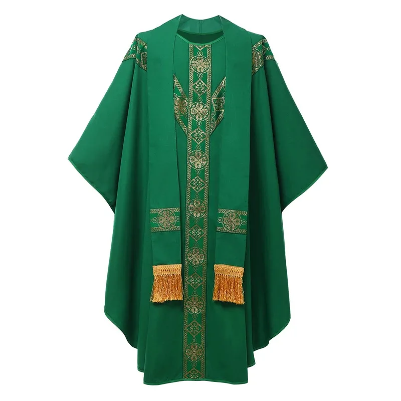Chasuble الأرجواني الليتورجي سترة الكنيسة الكاثوليكية الكاهن كتلة رداء f5dd.