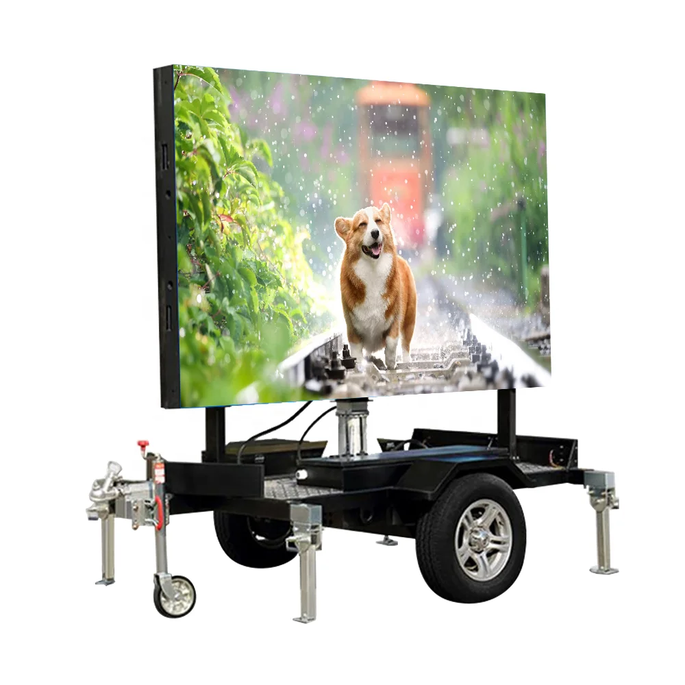 Outdoor Mobile LED Screen Trailer P4 P6 All in One Commercial Advertising Billboard Sign