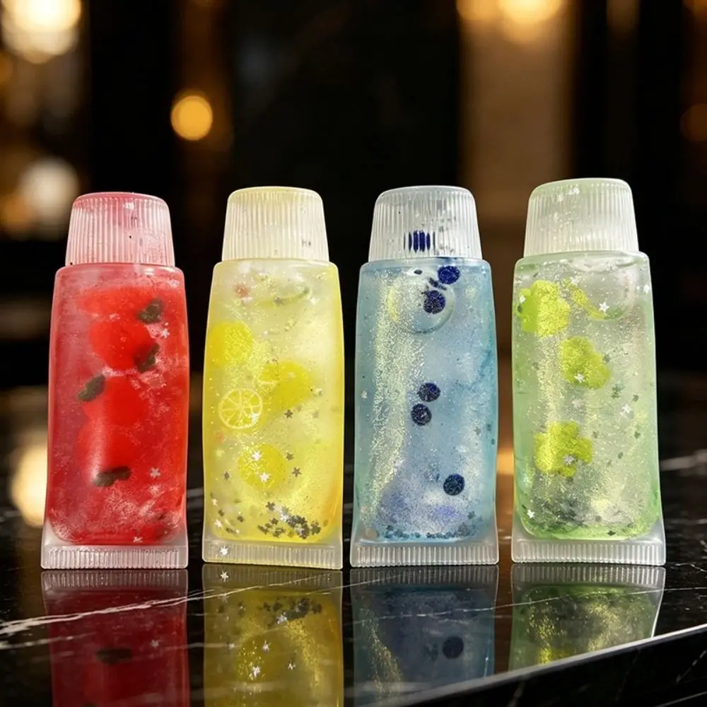 Novelty Glitter Fruit Toothpaste Squishy Non-Bounce Shapeable Facial Cleanser Fidget Pinch Soft Elastic Squishy & Adults