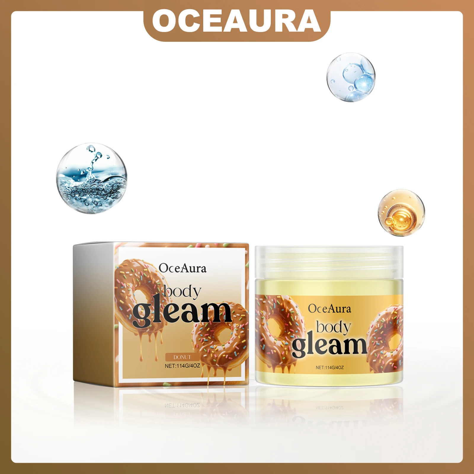

OCEAURA Shea Butter Body Cream Vanilla Moisturize Dry Peeling Skin Restore Soft Touch Improve Dull Skin Tone Relieves Roughness
