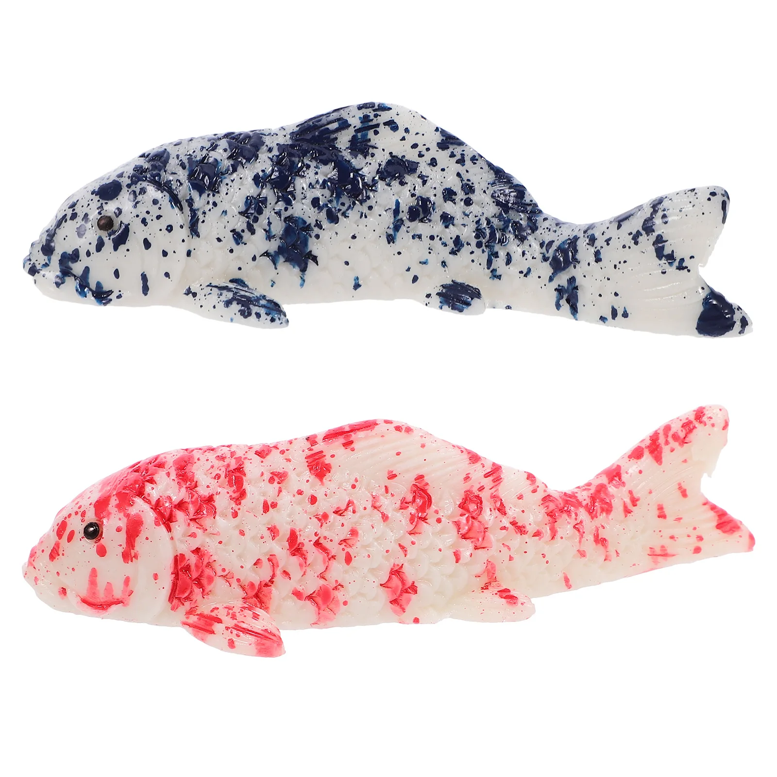 

2Pcs Resin Simulation Koi Fish Realistic Aquarium Decoration DIY Micro Landscape Vivid Small Fish Resin Figures