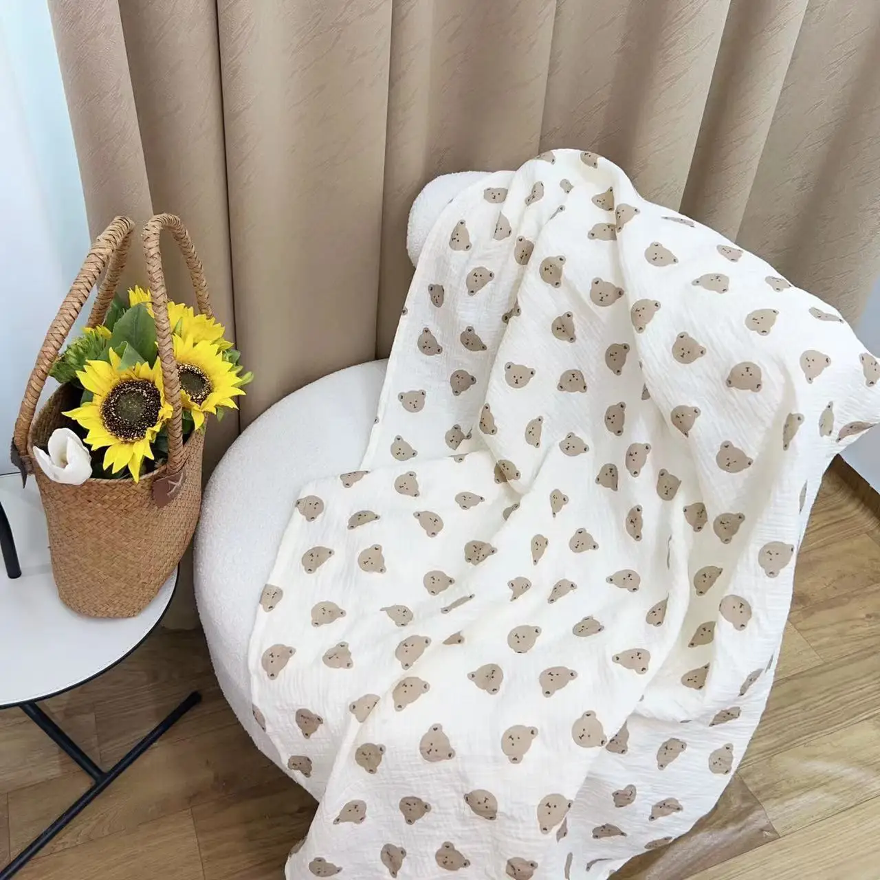 130x200 سنتيمتر الكرتون طباعة لطيف قيلولة بطانية الصيف ABDL الكبار تنفس غزل القطن بطانية رقيقة جدا طالب عنبر لحاف