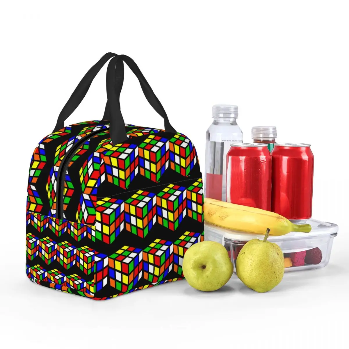 Magic Cube Insulated Lunch Bag for Women Office Cooler Thermal Food Box Tote Portable Lunch Boxes Container