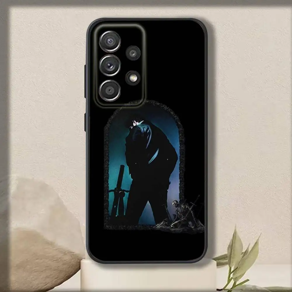 Funda de teléfono P-Post Singer M-Malones para Samsung S 25,24,23,22,30,21,10,9,Ultra,Plus,Lite,FE,4,5 G, funda negra suave