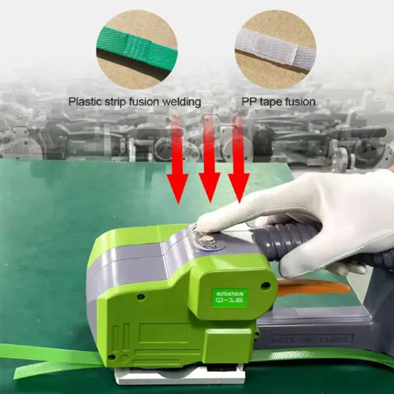 آلة الربط الكهربائية شبه الأوتوماتيكية لحزام PET/PP أداة التعبئة والتغليف المحمولة المكبس الساخن B-16