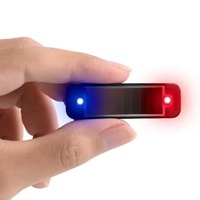 Mini LED Solar Power Car Warning Light Night Flashing Dummy Alarm Lamp Security Simulated Alarm Wireless Anti-Theft Caution Lamp