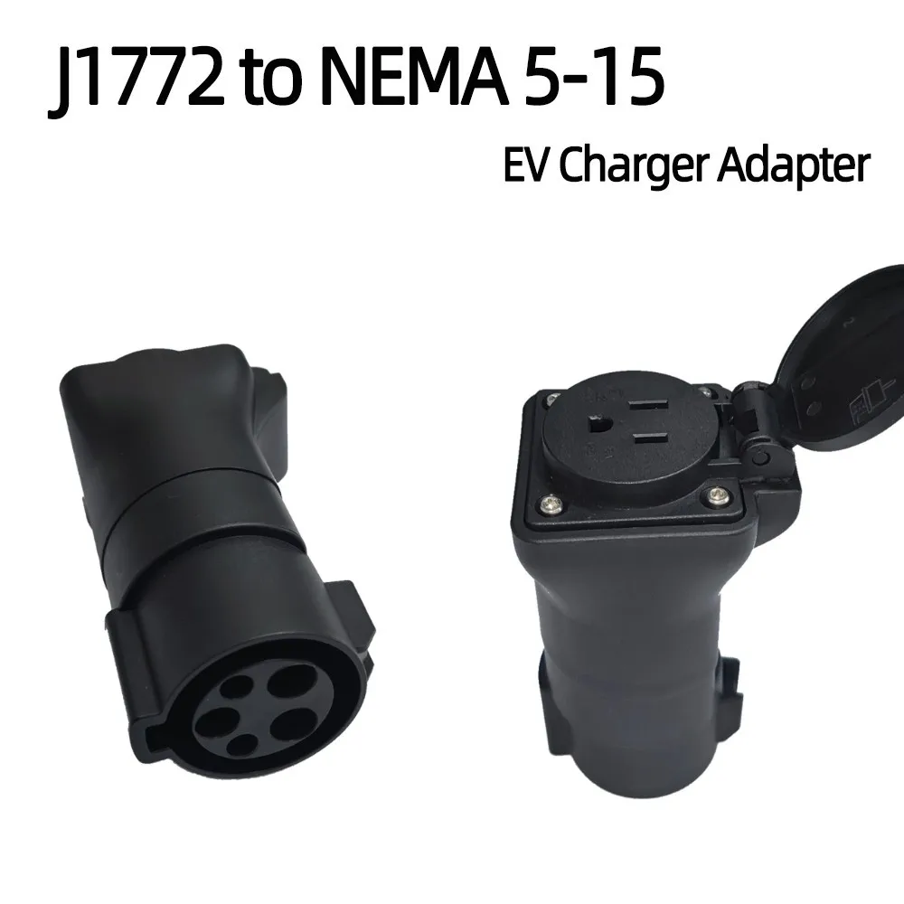 Type1 SAE J1772 To NEMA 5-15/5-20 AC EV Adapter Car Charger Connector For 220V Electric Motorcycle Scooter RV Patrol Cars