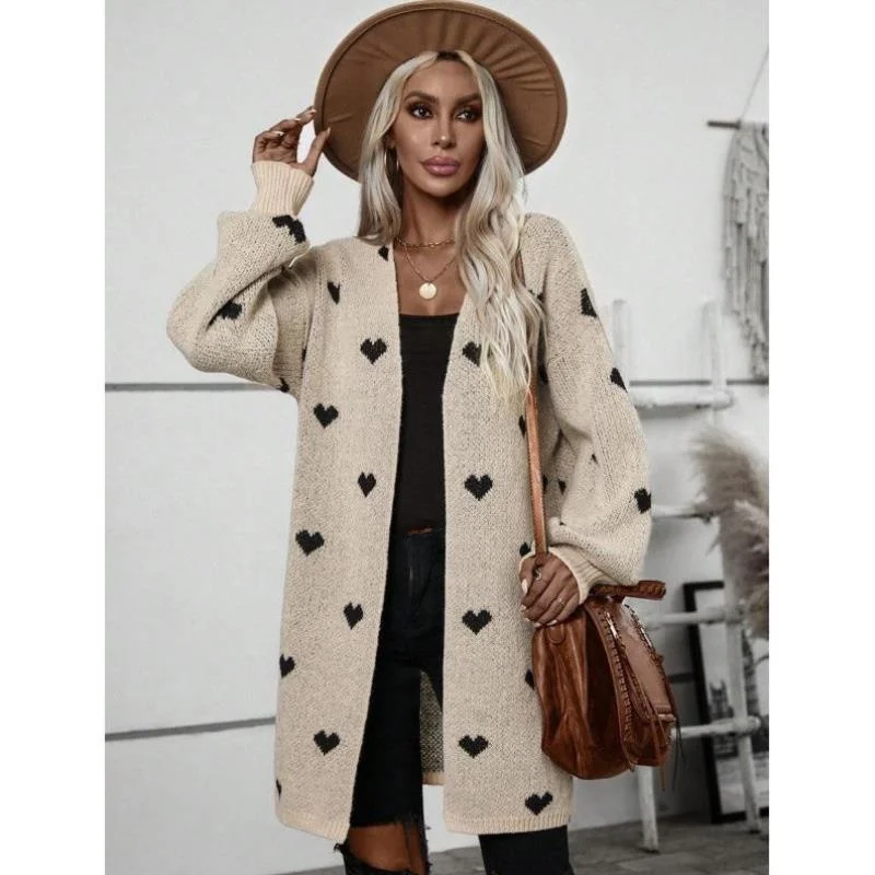 

oulder Bared Long Sve Knwear Open Front irt Coolmax Fiber Ciwalk Appropriate Women's Collar Nine Point Sve