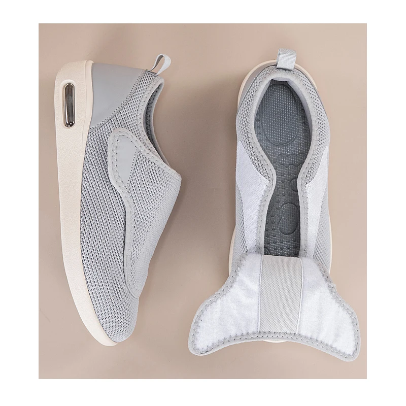 Diabetic Shoes for Men Comfort Walking Shoes for Elderly Swollen Feet Orthopedic Adjustable Open Sneakers Foot Pain Relief