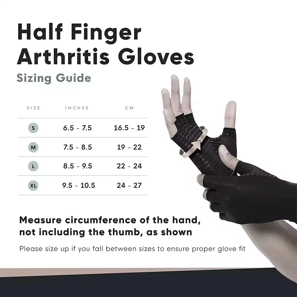 1 Pair Compression Full Finger Arthritis Gloves,for Everyday Support, Hand Joint Pain, Carpal Tunnel, Tendonitis, Trigger Finger