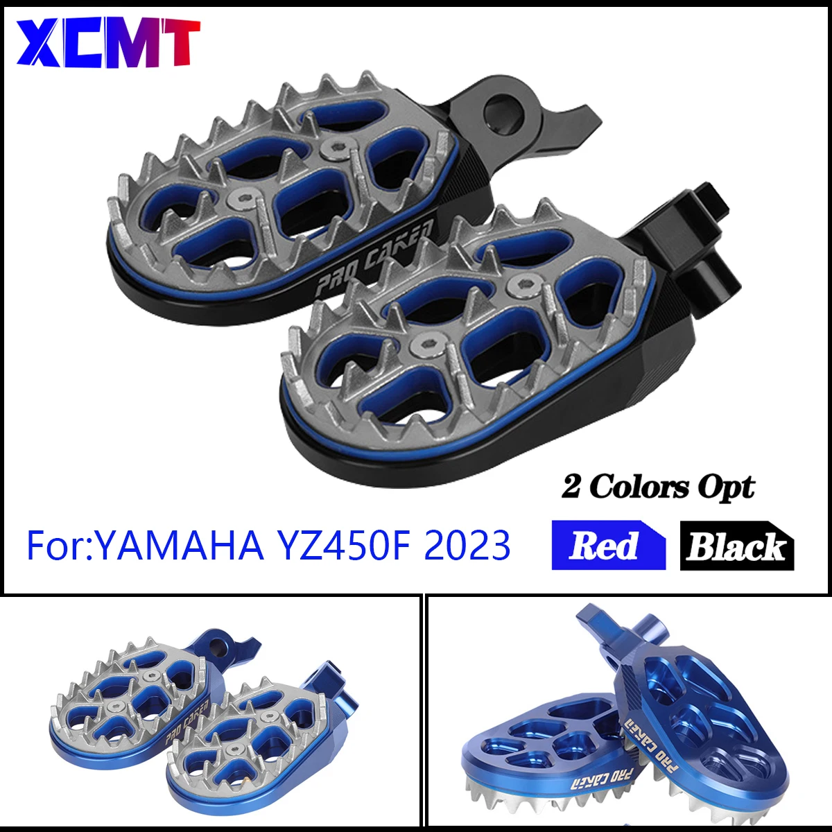 

For Yamaha YZ450F 2023 Motorcycle CNC enlarged and lengthened double-layer aluminum alloy anti-skid pedal Suitable