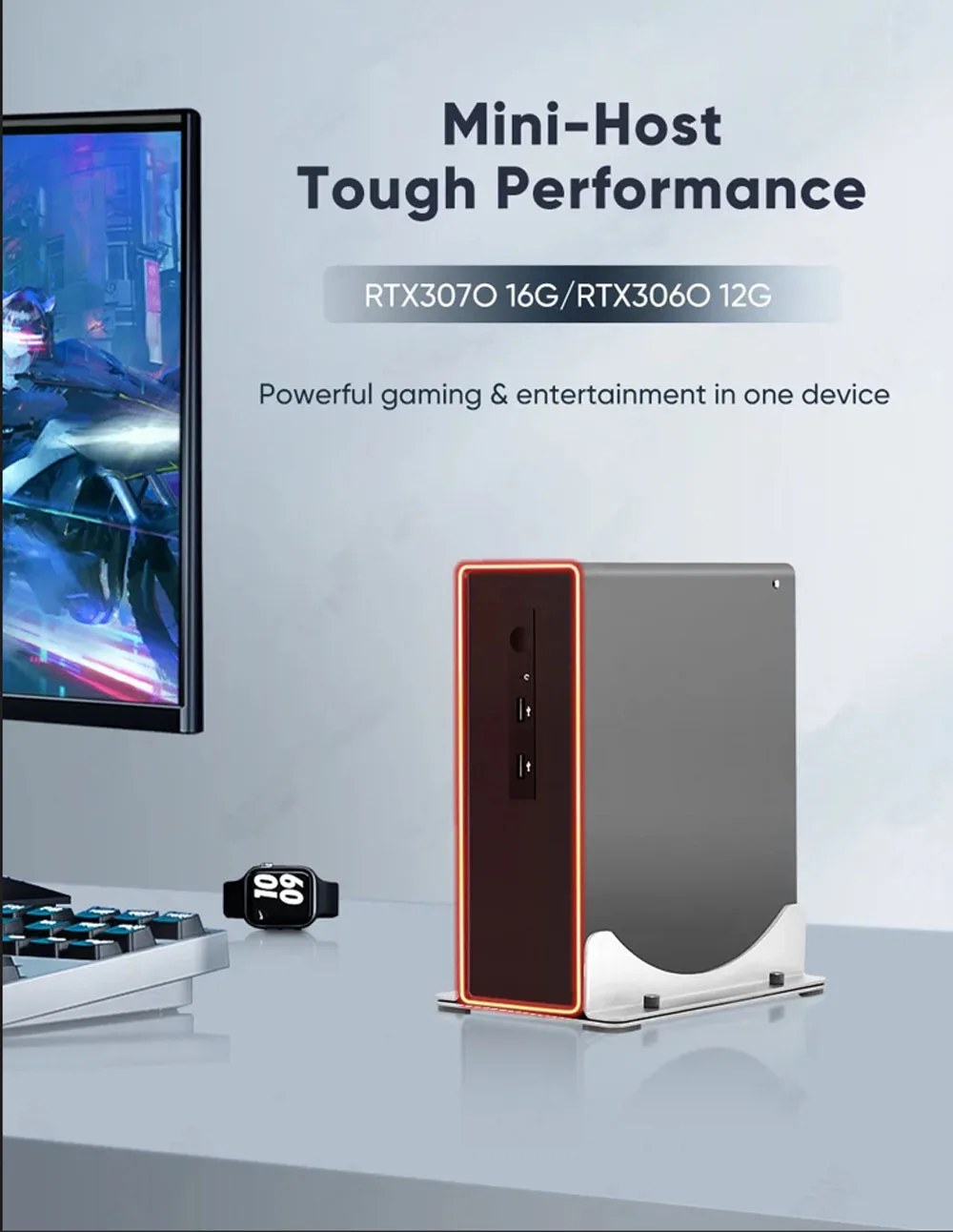 Super Deal Mini PC i9 Gamer โฮสต์ NVIDIA RTX 3070 16G 3060 12G i9 12900H DDR4 2 * NVMe Windows 11 เดสก์ท็อปคอมพิวเตอร์ WiFi6 Nuc