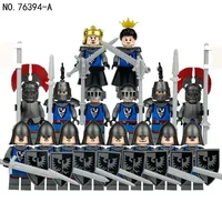 Four knight doll Roman century cross-border wholesale 76394 Xiangjiang small particles assembled building blocks toy weapons