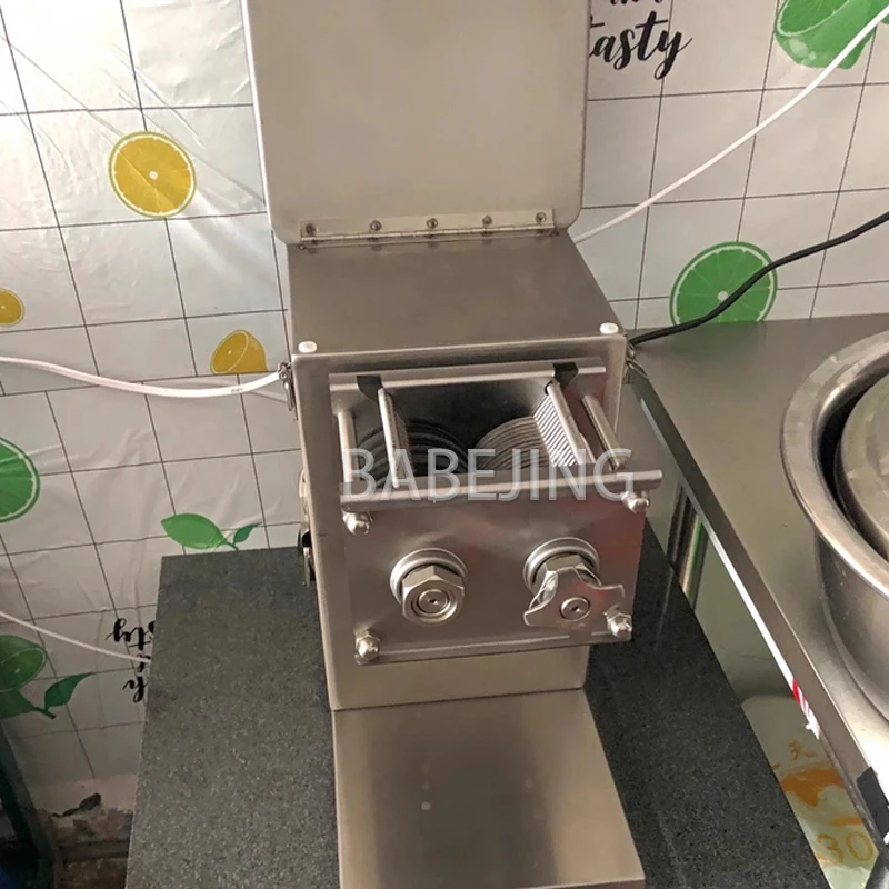 

Электрическая нарезка для пищевых продуктов, маленькая настольная полностью автоматическая нарезка для ветчины, говядины, измельчитель свинины, кухонный прибор