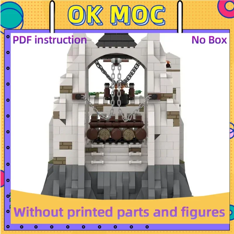 

Castle Bricks Moc Building Block Волшебные кольца Фильм Сцена Освещение маяков Модель DIY Сборка Вид на улицу Игрушка Подарок ребенку