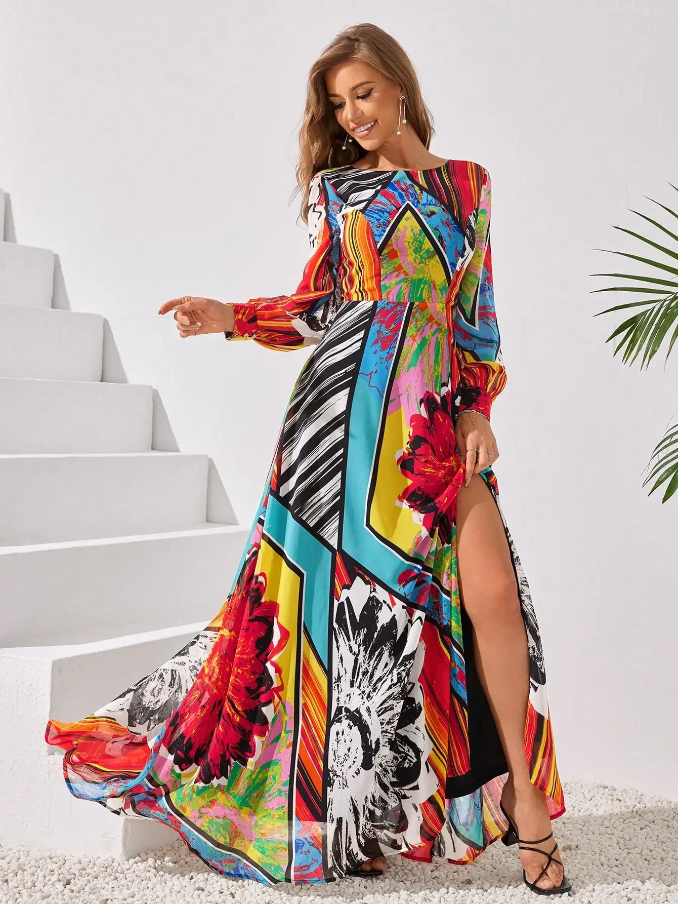 chinese dress ladies For Love and Lemons Rosalyn Maxi in Blue – TrenLend main image 0