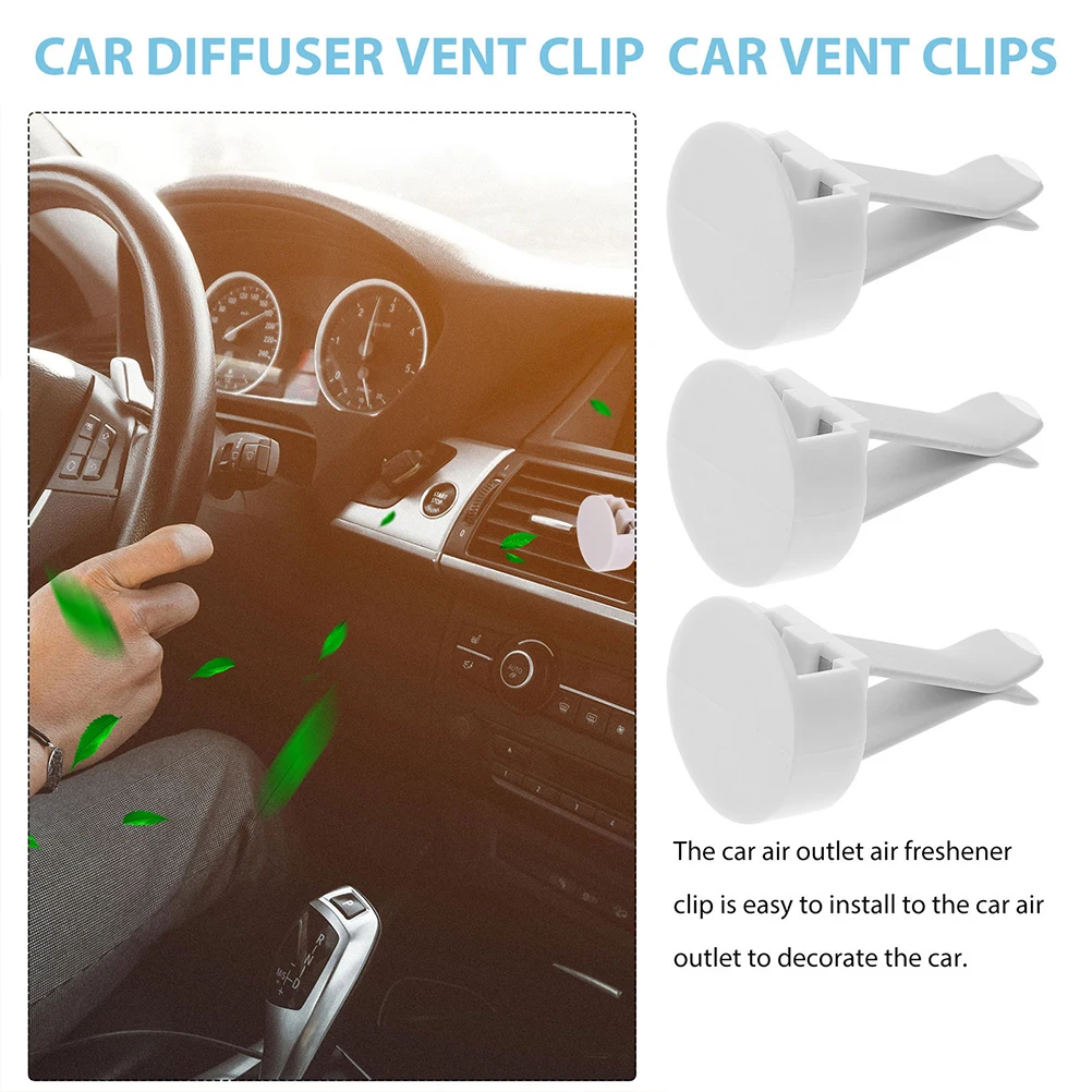 

60pcs Clips Car Accessories Auto Vent Clip For Air Freshener Car Air Conditioner Vent Clip Decoration Durable Plastic Metal Easy
