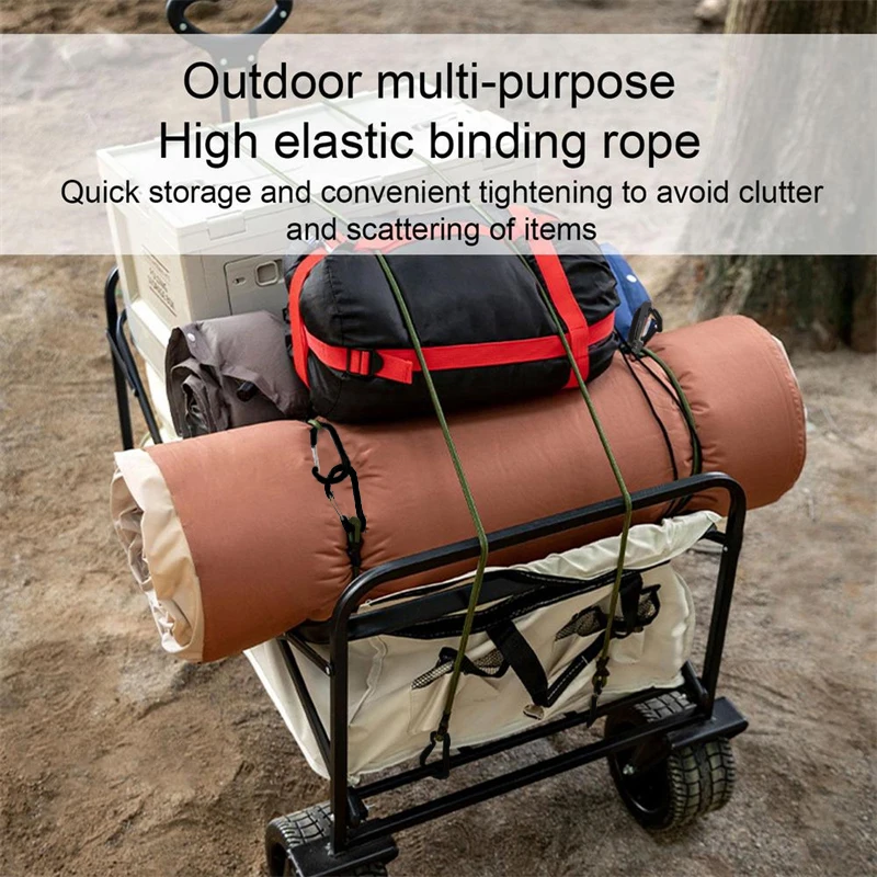 30–210 cm 7 mm Verpackungsseile, elastische Bungee-Seile mit silbernen Haken, dehnbar, leicht, für Fahrräder, Auto, Gepäck, Dachträger, Riemen – Detail 3