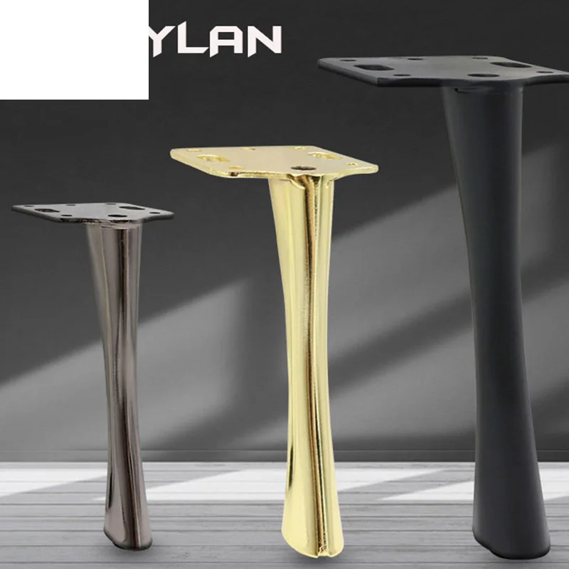 Oulylan-patas de Metal para muebles de 4 piezas, pies de armario de 15cm/17cm para tocador, armario de baño, soporte para TV, sofá, mesa de centro