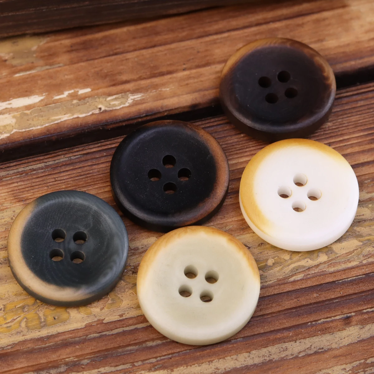 6pcs Retro Vintage Buttons for Jacket Blazer Coat Amekaji Clothing Buttons Eco Material Corozo Buttons 15mm18mm20mm23mm