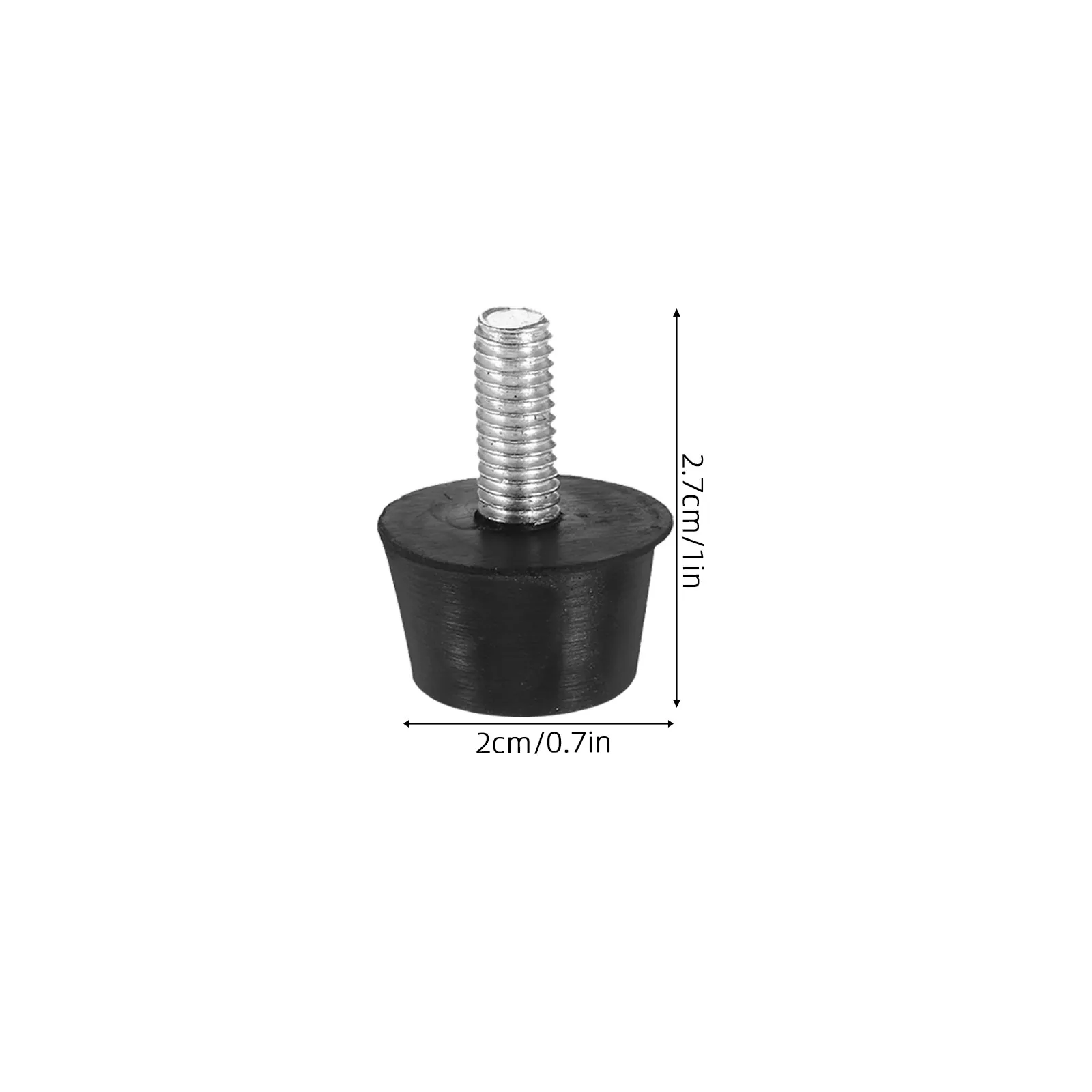12Pcs Adjustable Furniture Levelers Rubber Feet M6 Threaded Screw Furniture Leg Levelers Floor Protector Noise Reduction