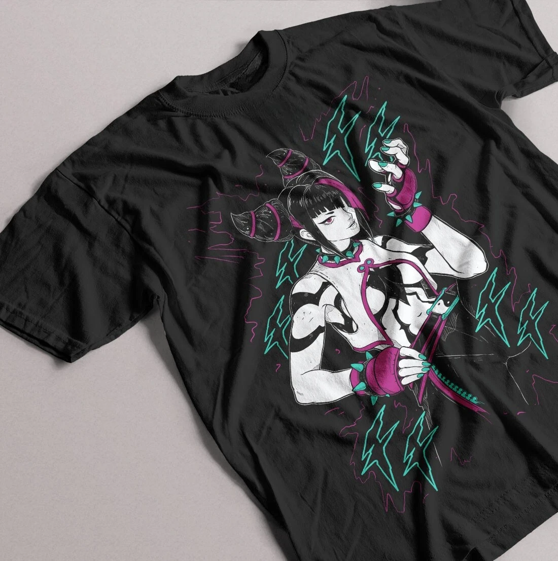 Camiseta Summer Juri Essential Street Fighter Anime Exclusive, camiseta unisex de manga corta con cuello redondo para hombre