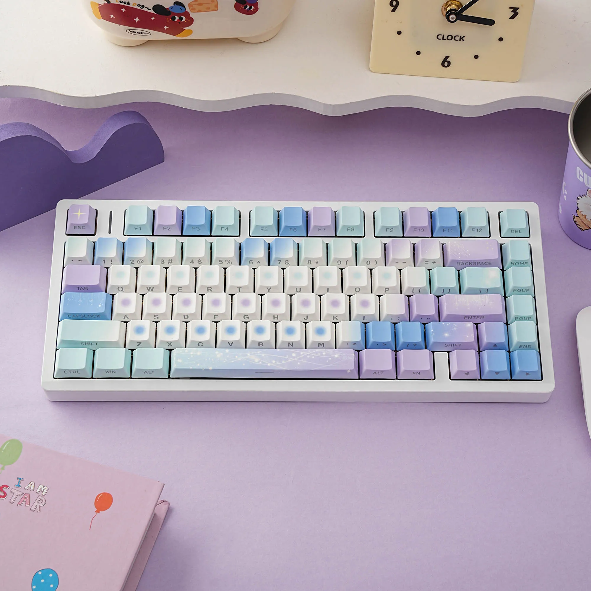 

Корейские колпачки для клавиш PBT Cherry Profile Dye Sub Custom DIY Light Through Letters для переключателя Mx Механическая клавиатура Wooting Hi98 Hi75