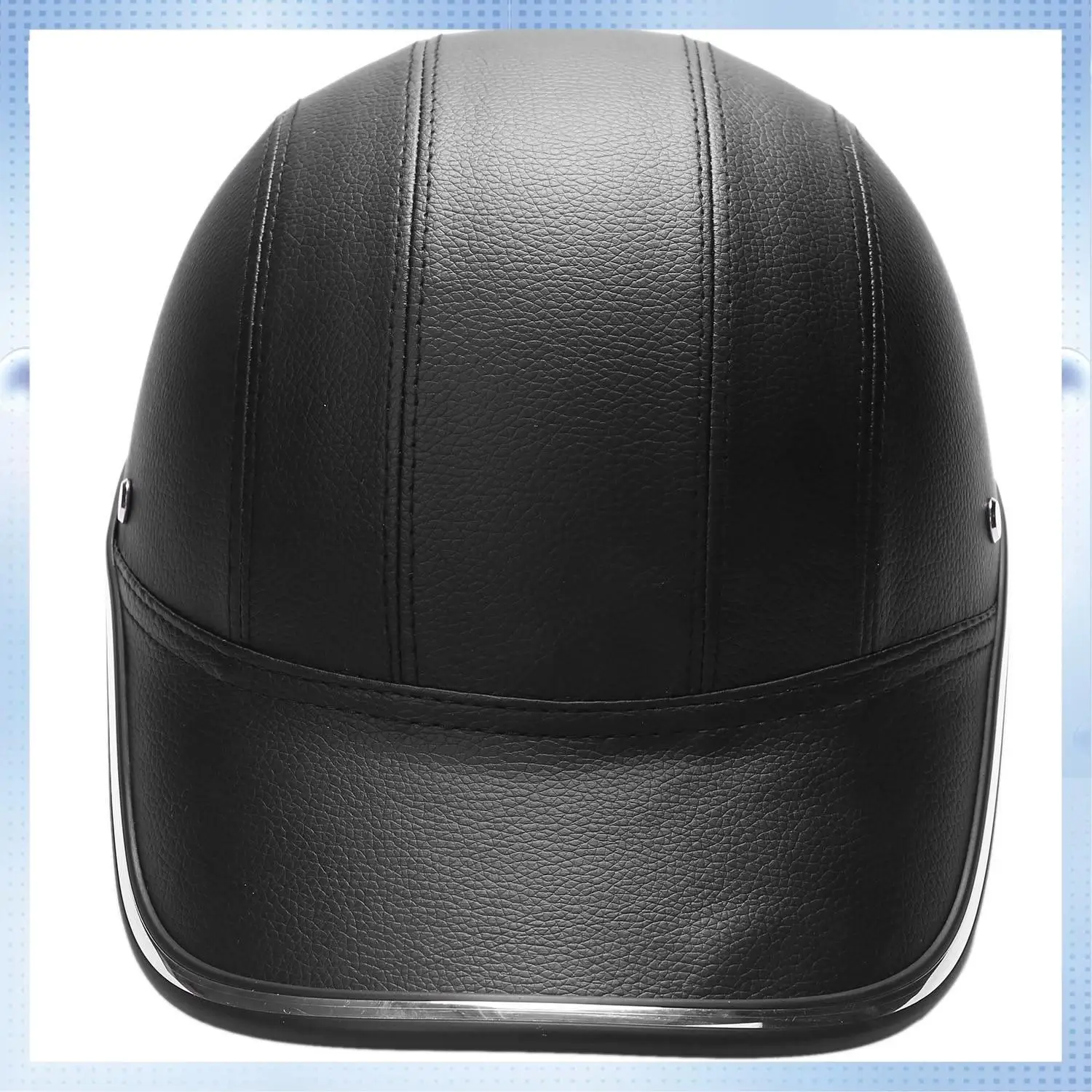 

A51K-Motorcycle Leather Helmets Bike Scooter Half Open Face Protective Helmet Hard Hat-Safety Unisex Racer Helmet Baseball Cap-S