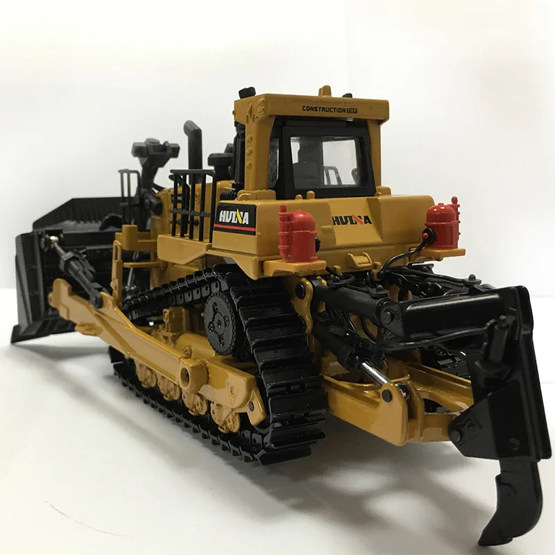 Huina Fully Metal Bulldoer Truck Model 1/50 Scale Alloy Bucket Hook Truck Car Toys Vehicle Gift For Boys And Girls