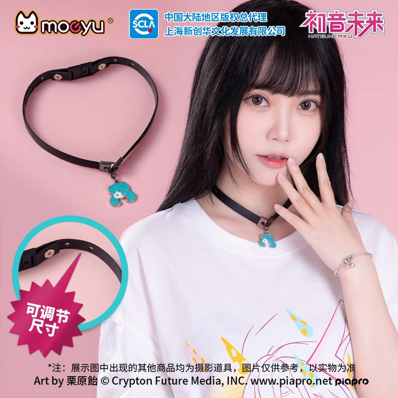 Moeyu Hatsune Miku Ketting Chocker Vrouwen Mannen Kraag Lederen Kettingen Sieraden Verstelbare Vocaloid Figuur Halsketting Origineel