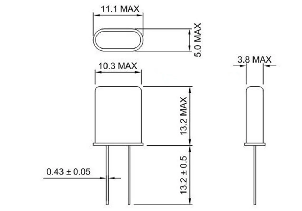 (10pcs) 40.000M 40.000MHZ 40M 40MHZ Passive Crystal Oscillator HC-49U 2Pin Quartz Crystal Resonator 49U DIP2 Through Hole