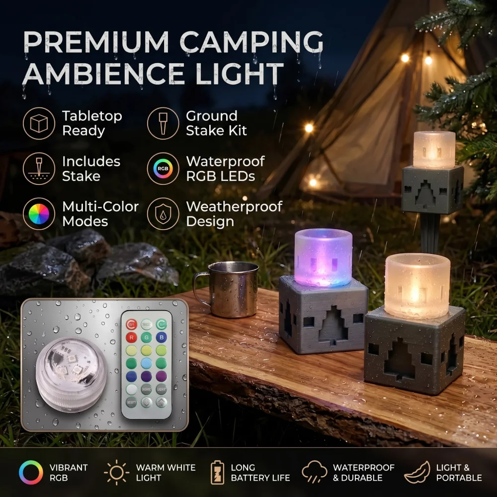Waterproof Lights For Bambu Lab RGBW LED KC020 multicolour for Bambu Lab Kit001 Creator Hardware DIY Model Light Kit 3D Parts