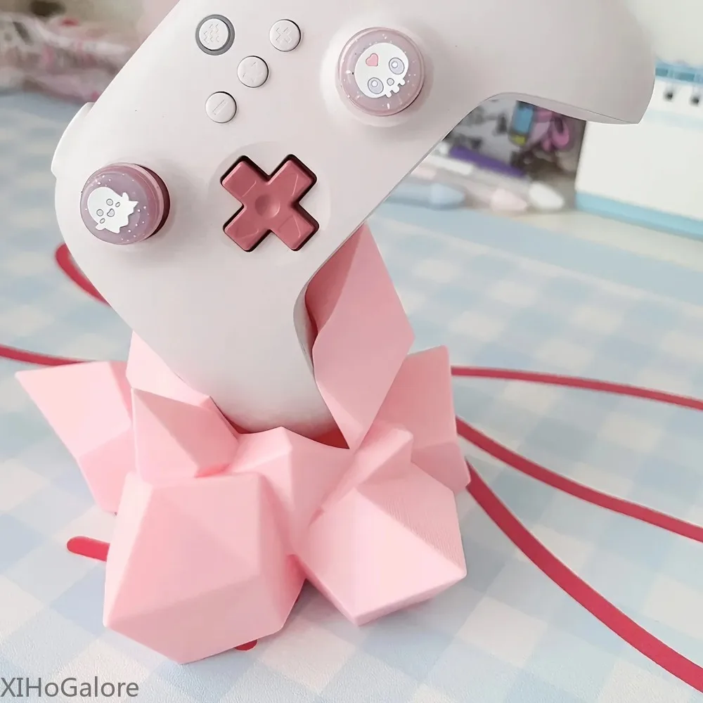 3D Printed Crystal Game Controller Stand Holder Compatible Xbox PS4 PS5 Switch Gaming Desk Decor Ornament Gift view 4
